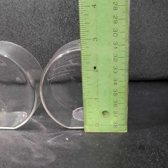 Firelight Glass 3" Round Oil Lamps, Set of 2, Vintage Candle Lights, Minimalist - Thumbnail 2