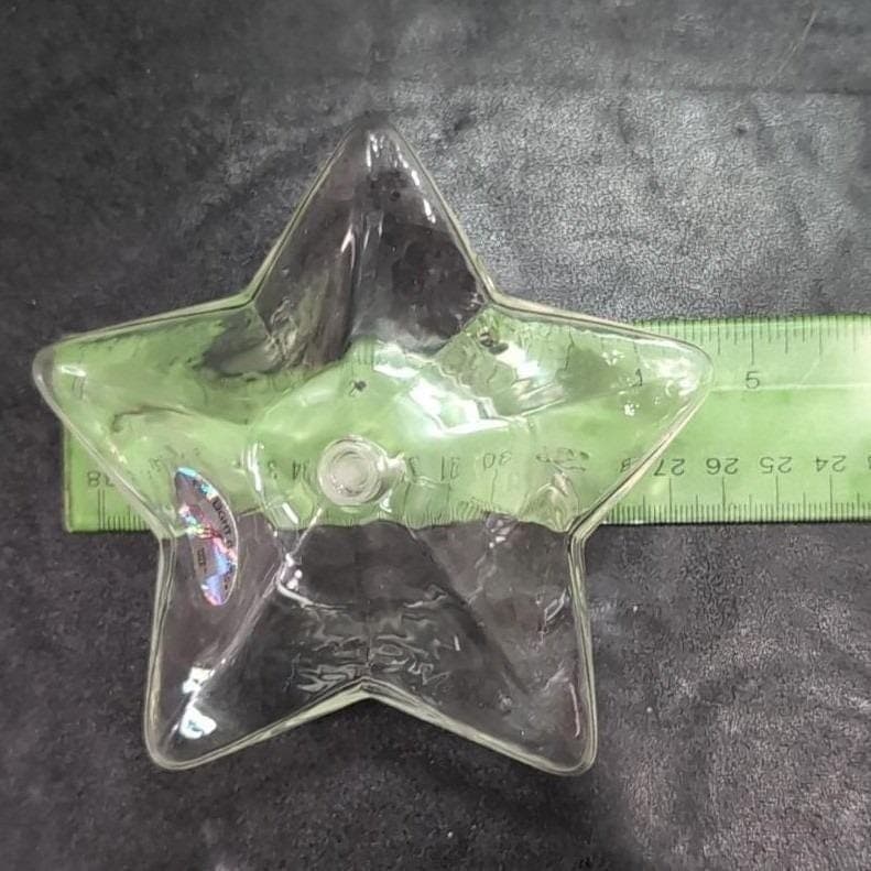Firelight Glass Starlight Oil Candle Set, 7" 5" 3.5", Handblown Clear Lamps, Vtg - Thumbnail 3