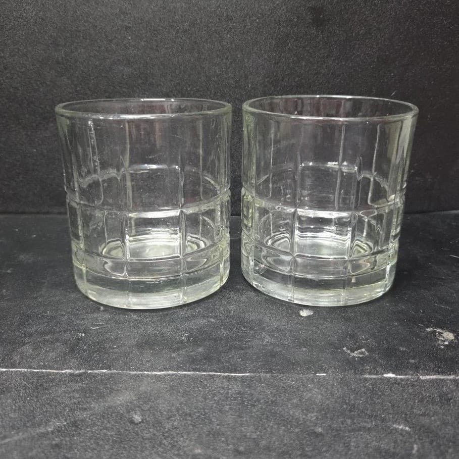 Anchor Hocking Clear Tartan Manchester Old Fashion, Set Of 2, Lowball Glasses - Thumbnail 5
