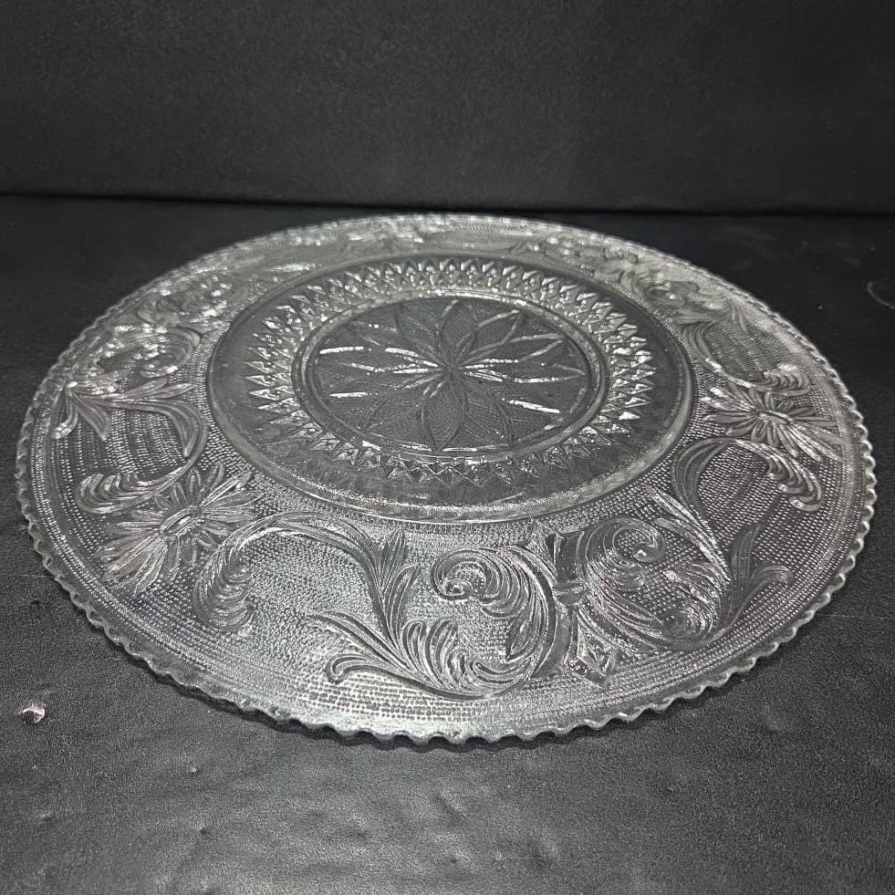 Westmoreland Princess Feather Platter, Vintage Sandwich Plate/Charger, Tableware - Thumbnail 6