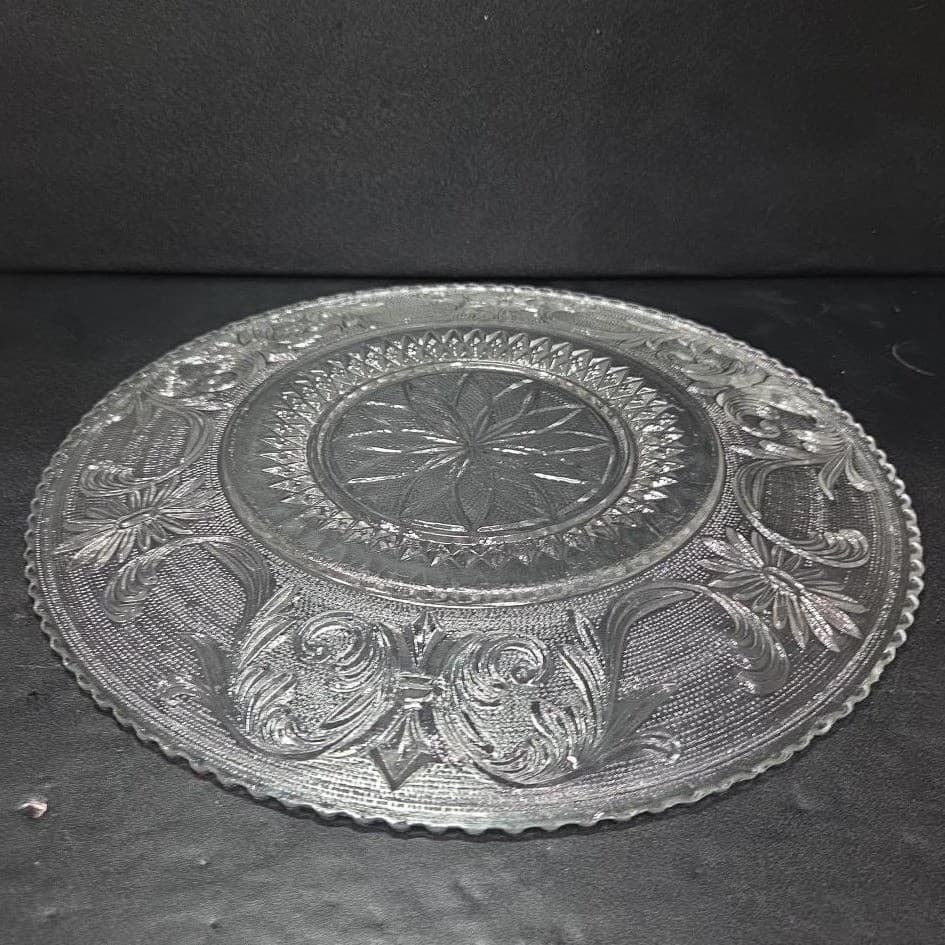 Westmoreland Princess Feather Platter, Vintage Sandwich Plate/Charger, Tableware - Thumbnail 7
