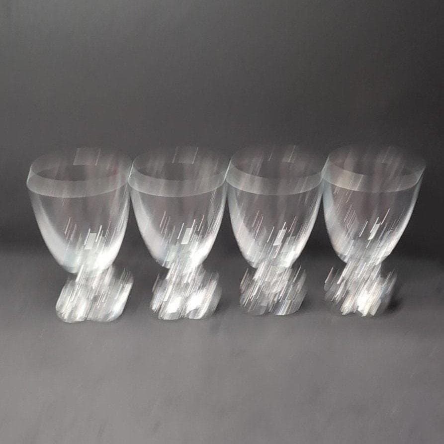 Tiffin Franciscan Du Jour Water Goblets, Set of 4, Vintage Replacement Barware - Thumbnail 9