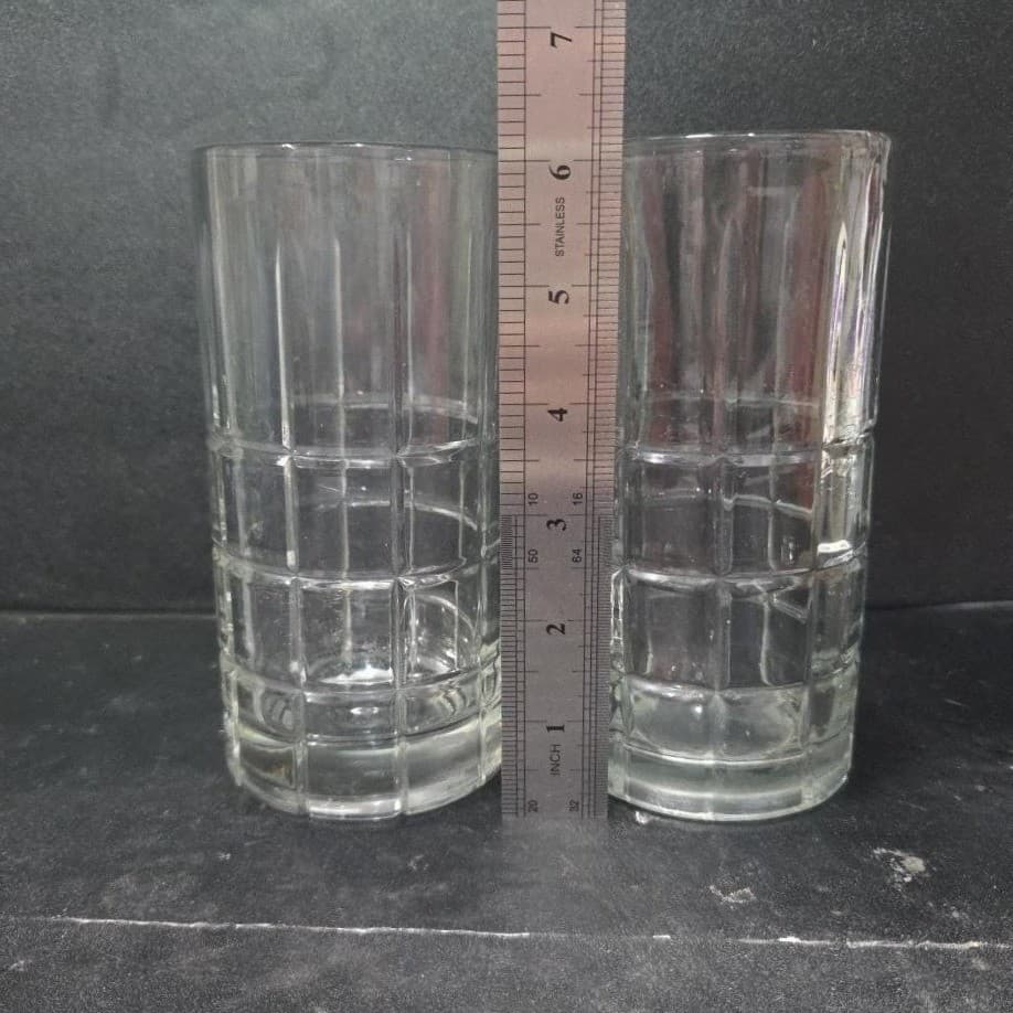 Anchor Hocking Tartan Manchester Clear Tumblers, Set Of 2, Vtg Cocktail Glasses - Thumbnail 9