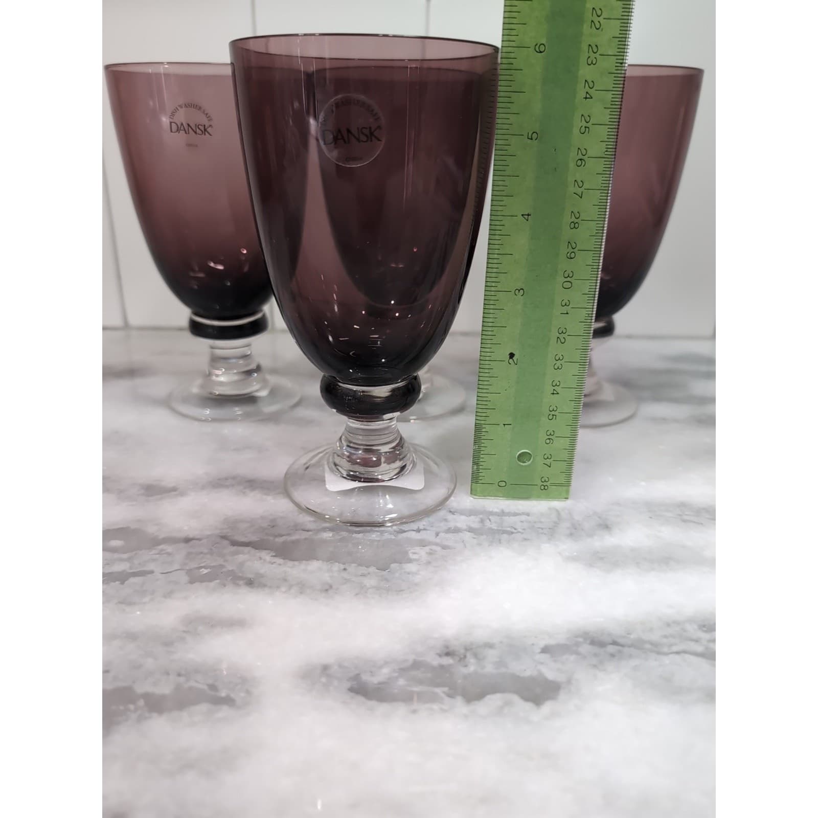 Dansk Crystal Madras Goblets Set, Amethyst Purple Iced Tea Glassware, Set of 4 - Thumbnail 8