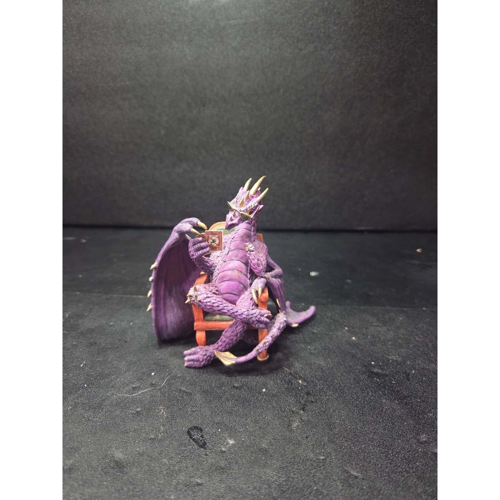 Hamilton Collection Poker Face Ace Dragon Figurine, Hold 'Em Or Fold 'Em Design