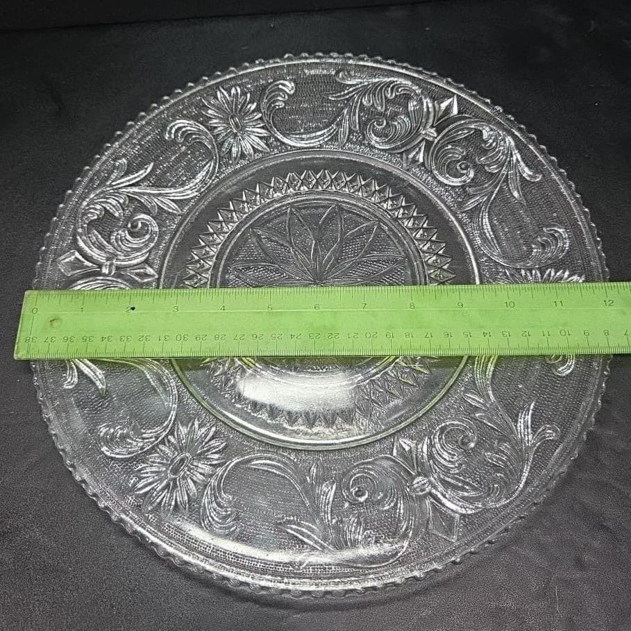 Westmoreland Princess Feather Platter, Vintage Sandwich Plate/Charger, Tableware - Thumbnail 4