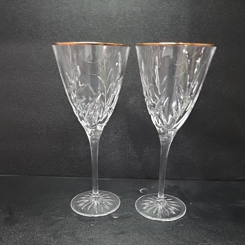 Cristal d'Arques Cassandra Wine Glasses, Set of 2, Vintage Crystal Stemware - Thumbnail 4