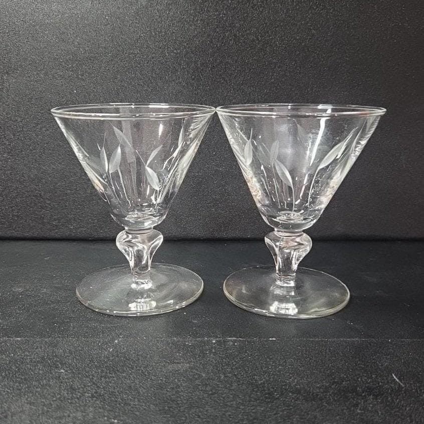 Libbey Simplicity Etched Liquor Glasses, Set of 2, Cocktail Drinkware, Barware - Thumbnail 5
