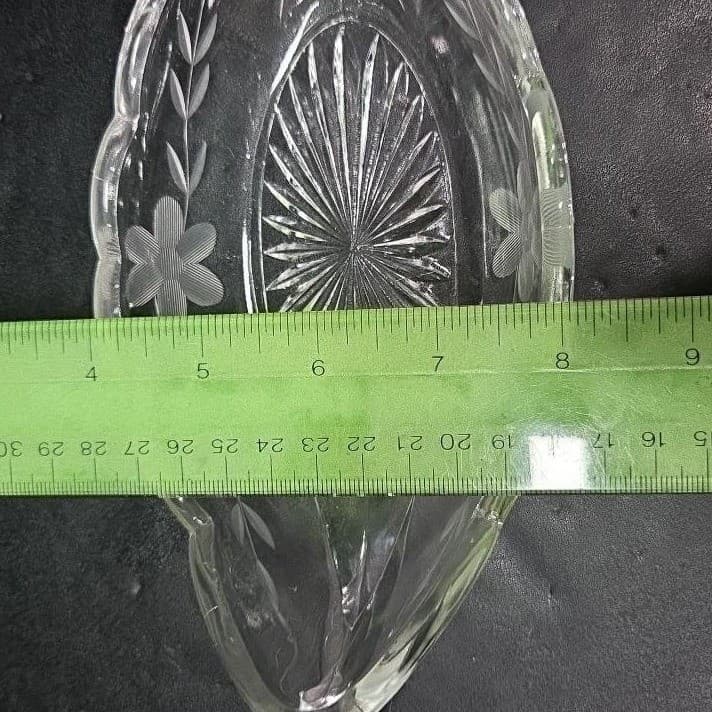 Imperial Glass Serving Boat, Vintage Etched Floral Bowl, Replacement Serveware - Thumbnail 10