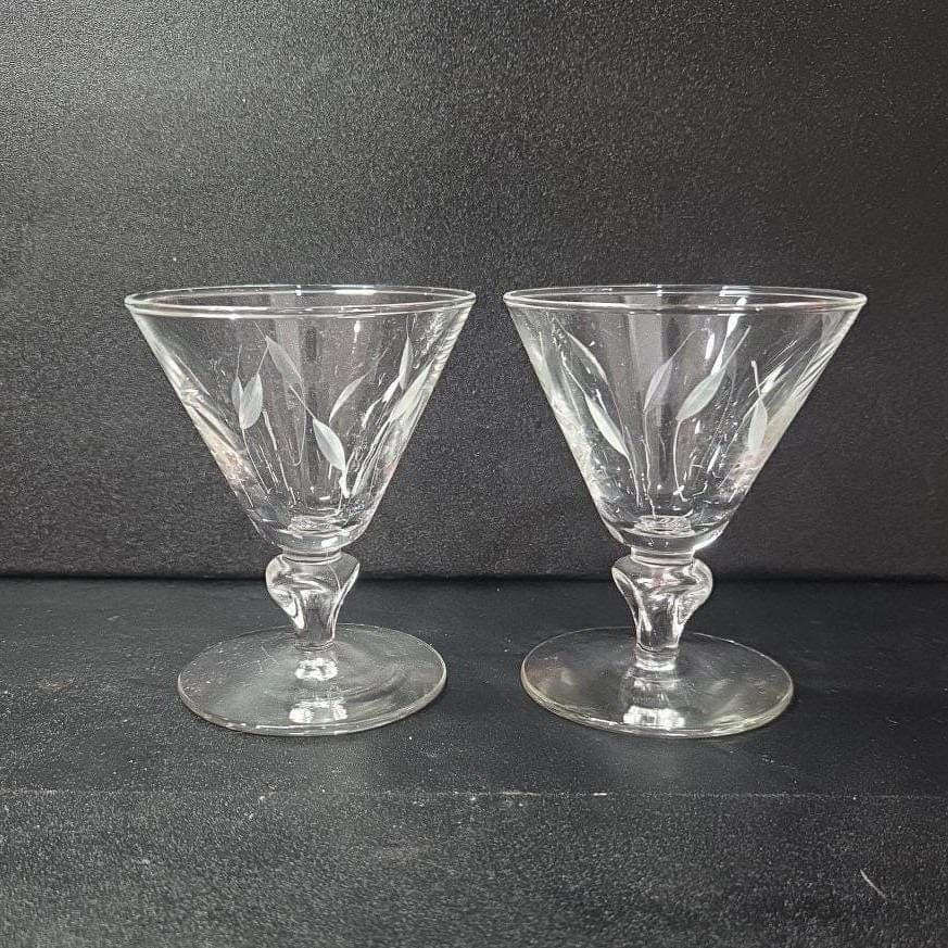 Libbey Simplicity Etched Liquor Glasses, Set of 2, Cocktail Drinkware, Barware - Thumbnail 6