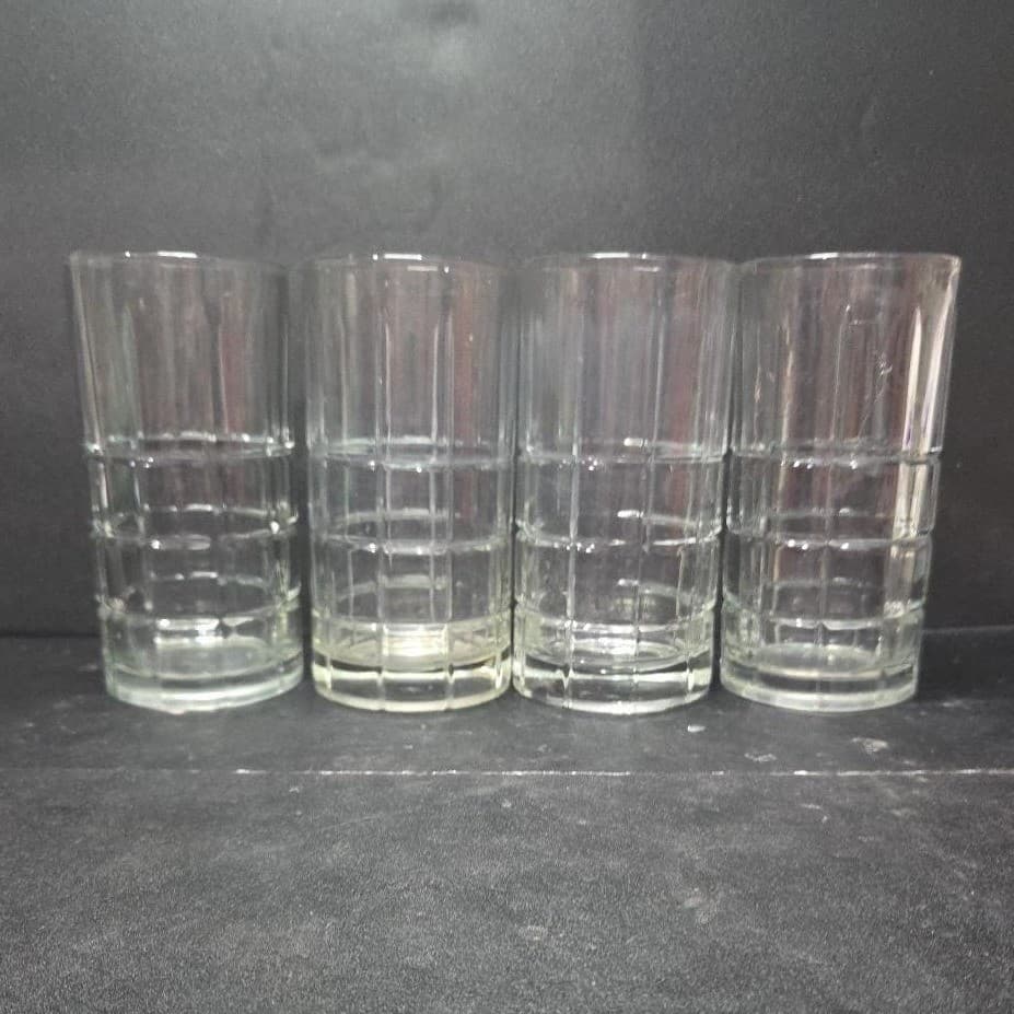 Anchor Hocking Tartan Manchester Tumblers, Set Of 4, Vintage Drinkware Glasses - Thumbnail 3