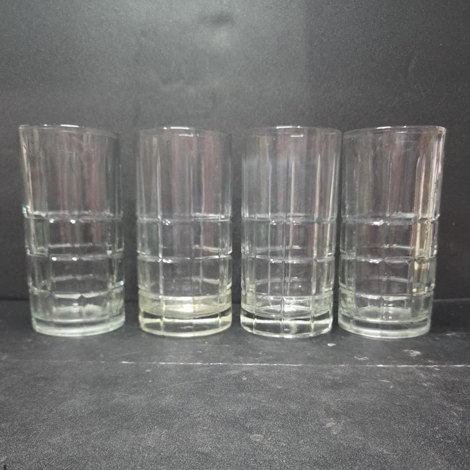 Anchor Hocking Tartan Manchester Tumblers, Set Of 4, Vintage Drinkware Glasses - Thumbnail 2
