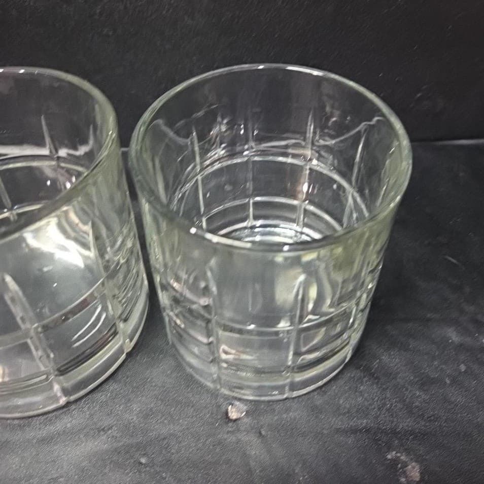Anchor Hocking Clear Tartan Manchester Old Fashion, Set Of 2, Lowball Glasses - Thumbnail 6