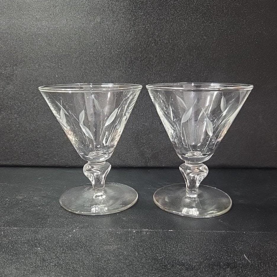 Libbey Simplicity Etched Liquor Glasses, Set of 2, Cocktail Drinkware, Barware - Thumbnail 7