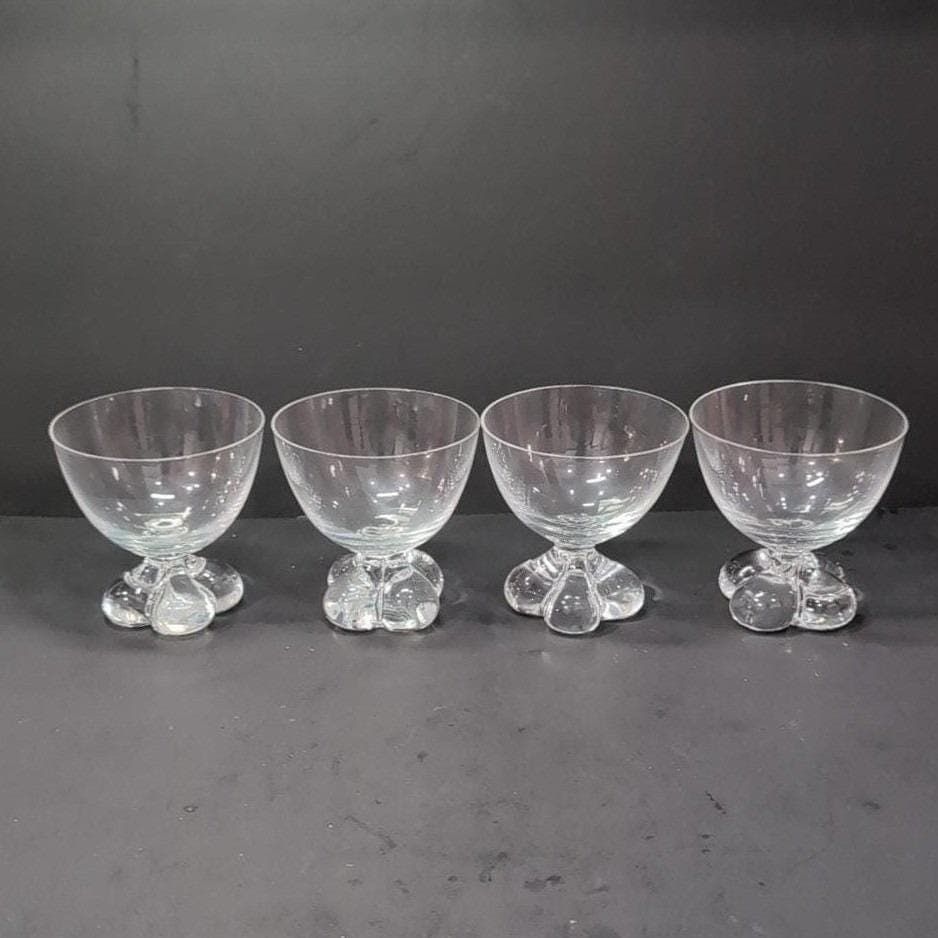 Tiffin Franciscan Du Jour Champagne Coupes, Set of 4, Vintage Sherbet Glasses - Thumbnail 7