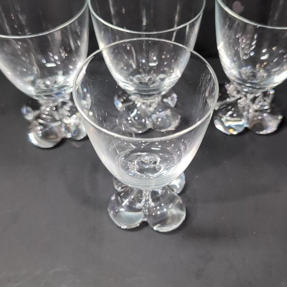 Tiffin Franciscan Du Jour Water Goblets, Set of 4, Vintage Replacement Barware - Thumbnail 6