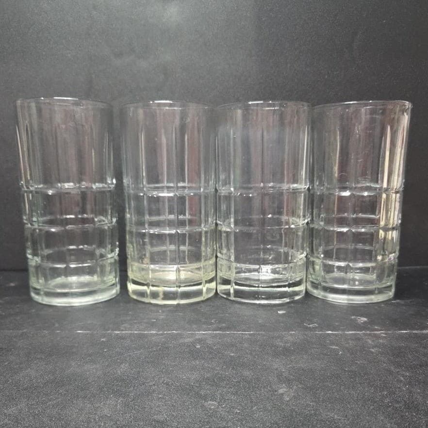 Anchor Hocking Tartan Manchester Tumblers, Set Of 4, Vintage Drinkware Glasses - Thumbnail 5