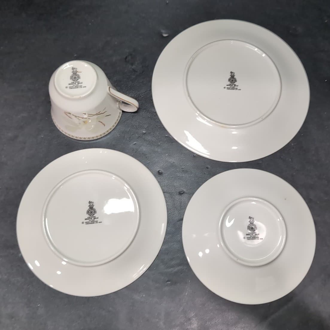 Royal Doulton White Nile Four Piece Place Setting, Vintage Fine China Tableware - Thumbnail 6