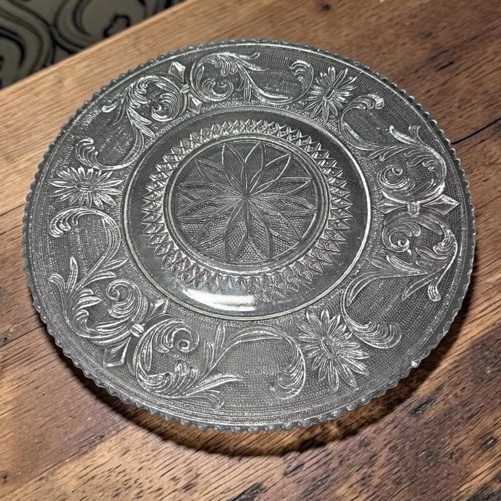 Westmoreland Princess Feather Platter, Vintage Sandwich Plate/Charger, Tableware