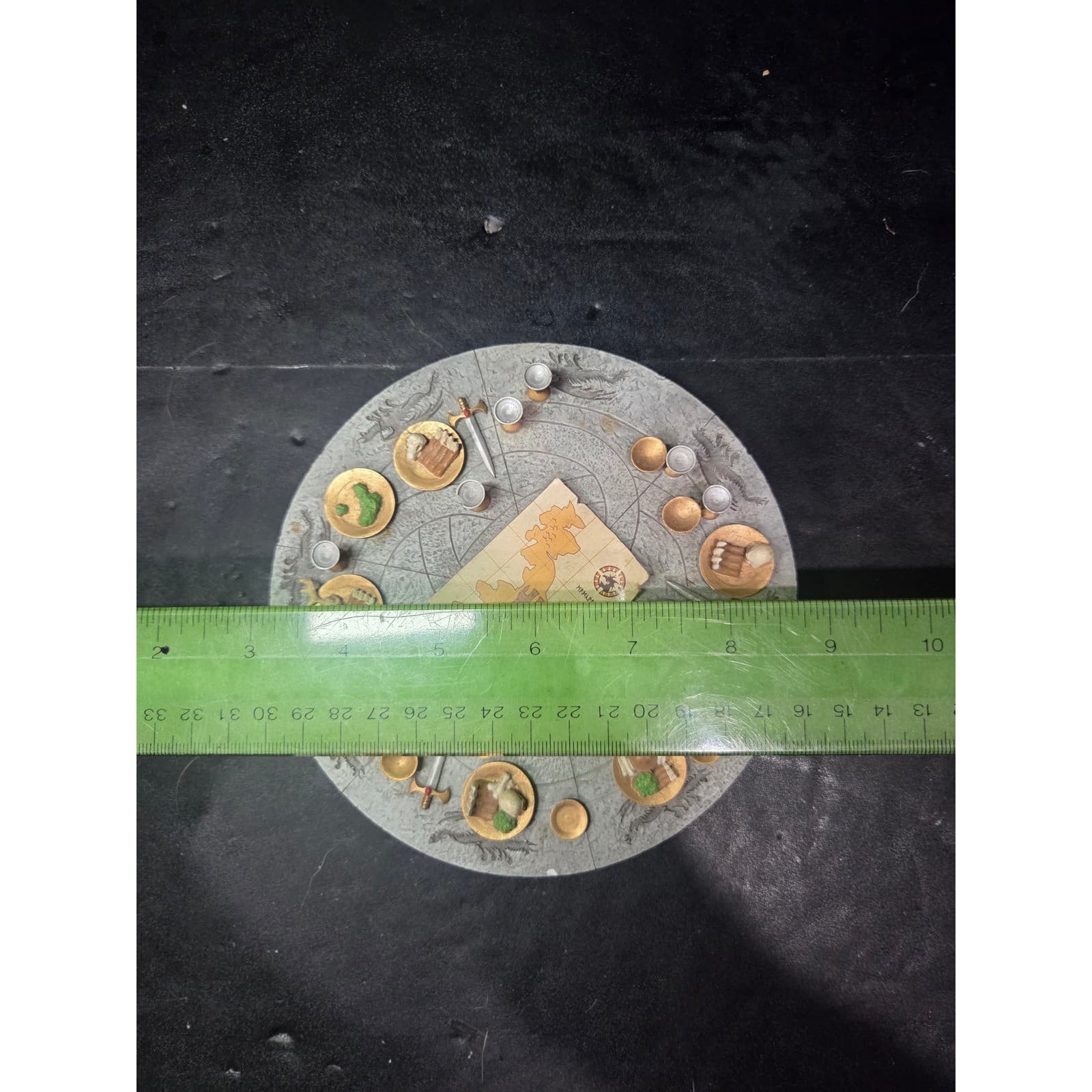 Hamilton Collection Crescent Moon Table Knights of the Dragon's Round Table Flaw - Thumbnail 6