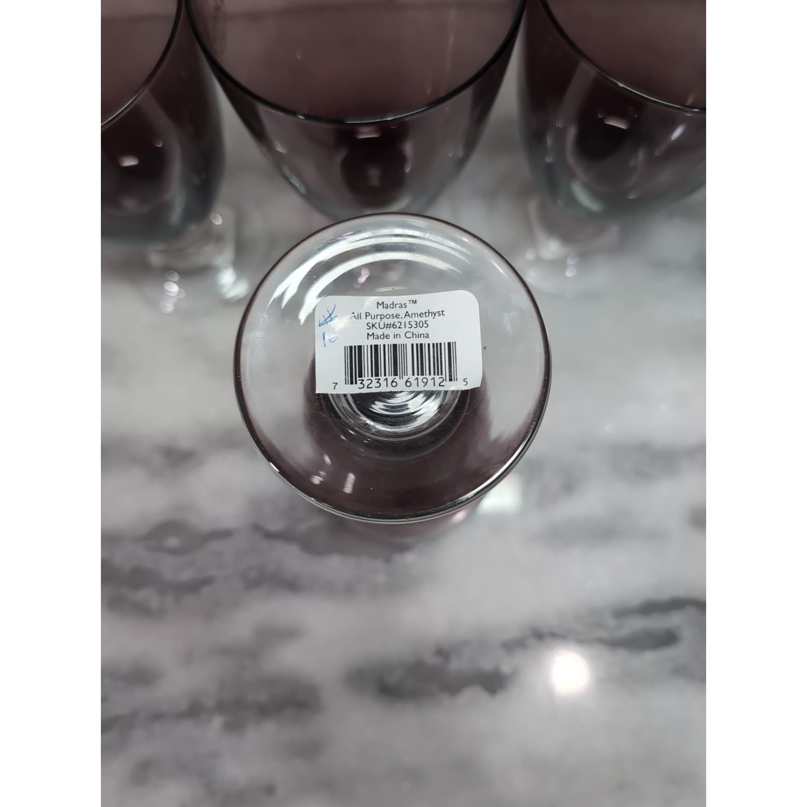 Dansk Crystal Madras Goblets Set, Amethyst Purple Iced Tea Glassware, Set of 4 - Thumbnail 7