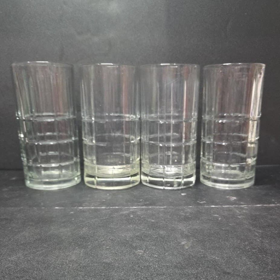Anchor Hocking Tartan Manchester Tumblers, Set Of 4, Vintage Drinkware Glasses - Thumbnail 4