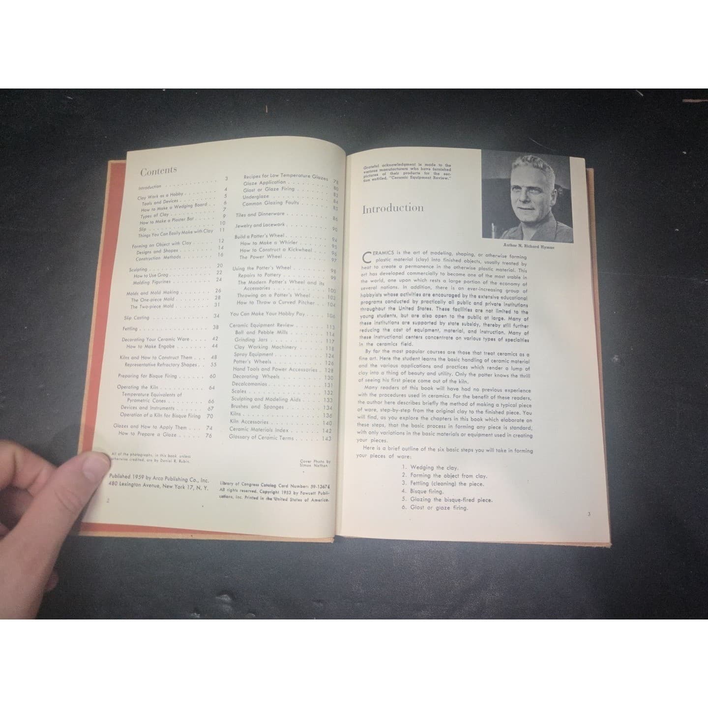 Ceramics Handbook by N. Richard Hyman, 1959 Arco Publishing, DIY Pottery Book - Thumbnail 4