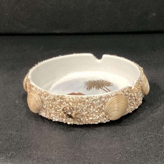 Hawaii Nautical Ceramic Ashtray, Real Seashells & Sand Accents, Coastal Souvenir - Thumbnail 7