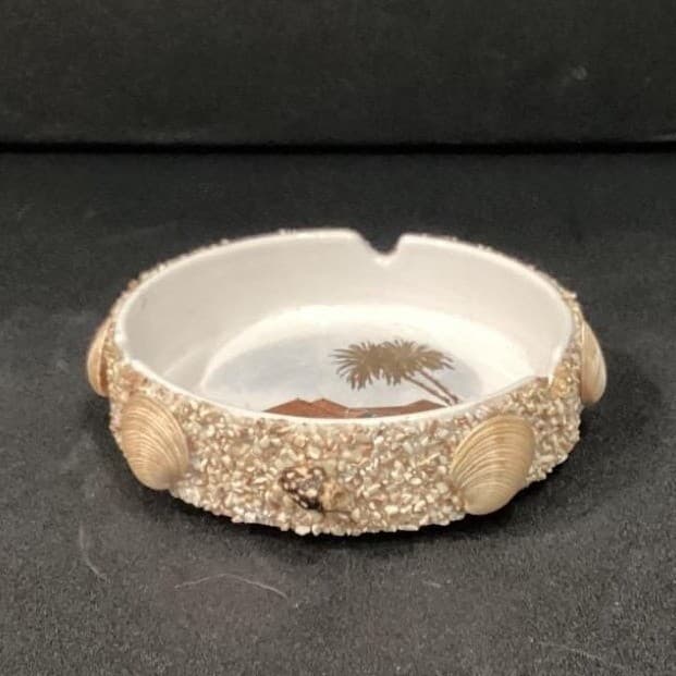 Hawaii Nautical Ceramic Ashtray, Real Seashells & Sand Accents, Coastal Souvenir - Thumbnail 4