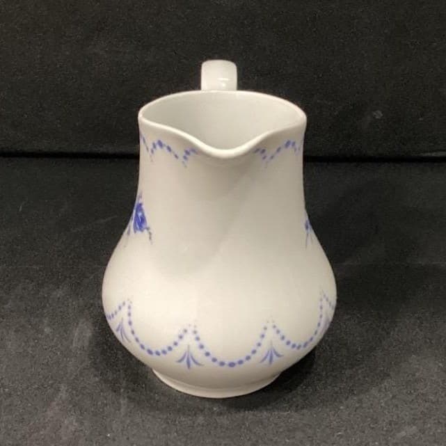 Alboth & Kaiser Alba-Kunst Bavaria Demitasse Creamer Vintage Blue Floral Pitcher - Thumbnail 10