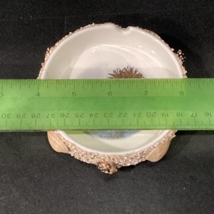 Hawaii Nautical Ceramic Ashtray, Real Seashells & Sand Accents, Coastal Souvenir - Thumbnail 6