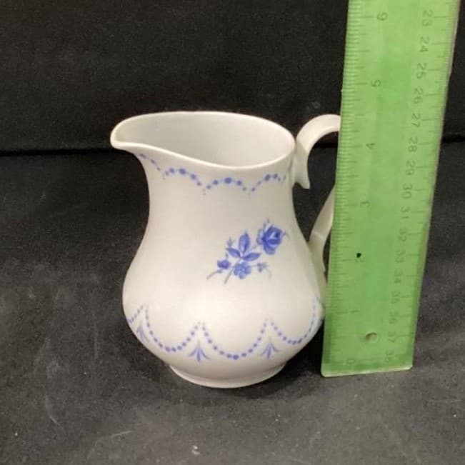 Alboth & Kaiser Alba-Kunst Bavaria Demitasse Creamer Vintage Blue Floral Pitcher - Thumbnail 7