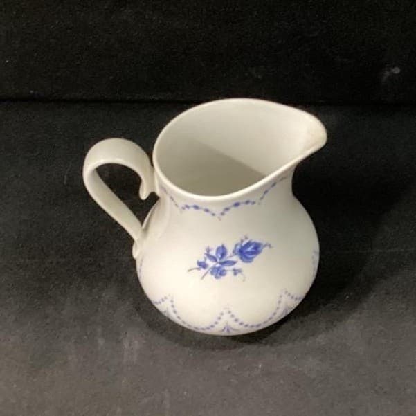 Alboth & Kaiser Alba-Kunst Bavaria Demitasse Creamer Vintage Blue Floral Pitcher - Thumbnail 3