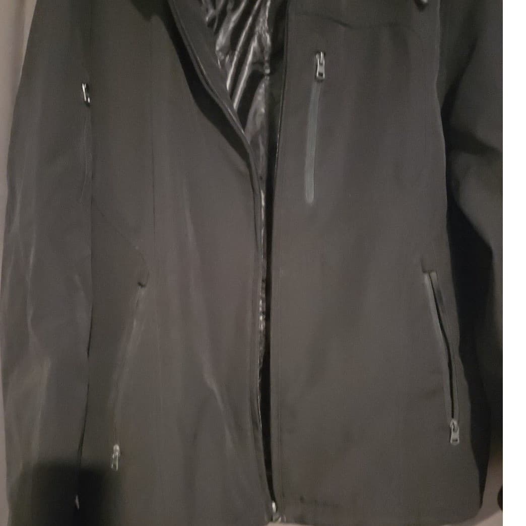 Tahari Black Softshell Full Zip Hooded Jacket, Men's Large, Pocket Utility Tech - Thumbnail 6