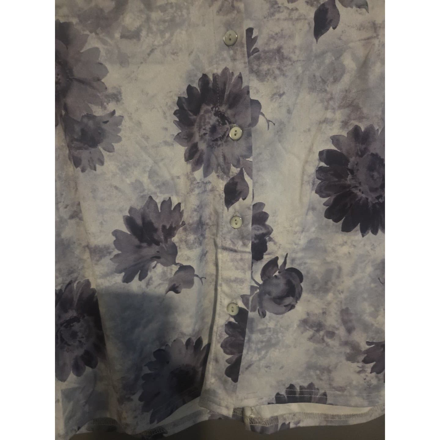 Giorgio Fiorlini Collection Blue Floral Sunflower Button Down, Women's XL, USA - Thumbnail 6