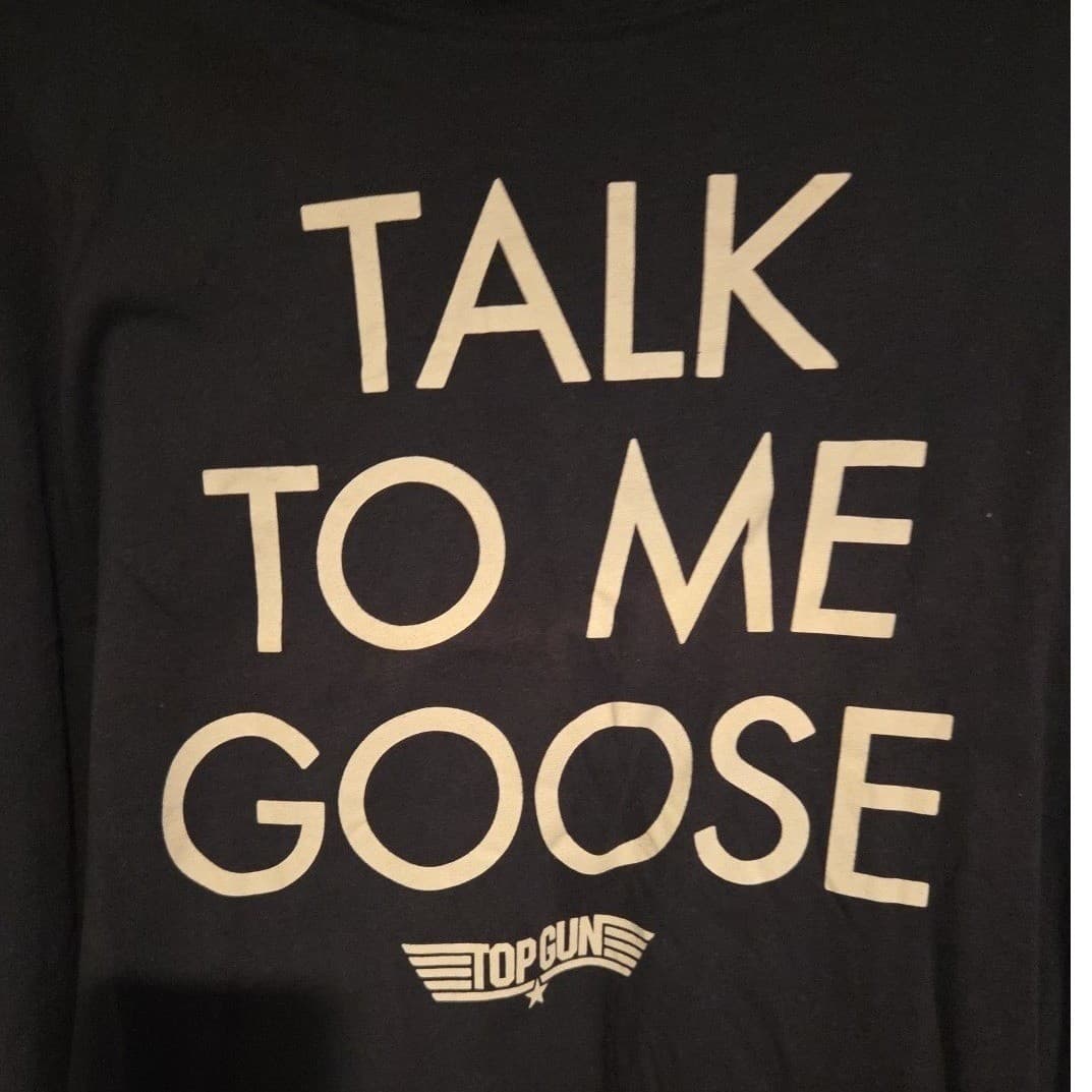 Top Gun "Talk To Me Goose" Navy Blue Graphic T-Shirt, Ripple Junction, S6 - Thumbnail 6