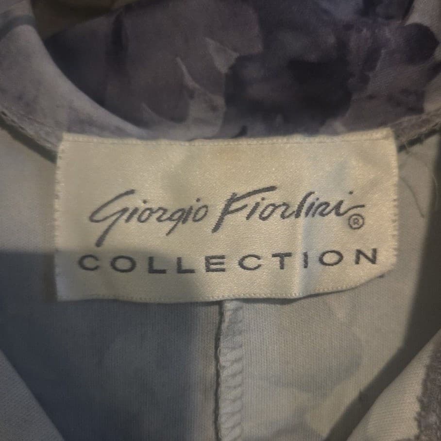 Giorgio Fiorlini Collection Blue Floral Sunflower Button Down, Women's XL, USA - Thumbnail 5