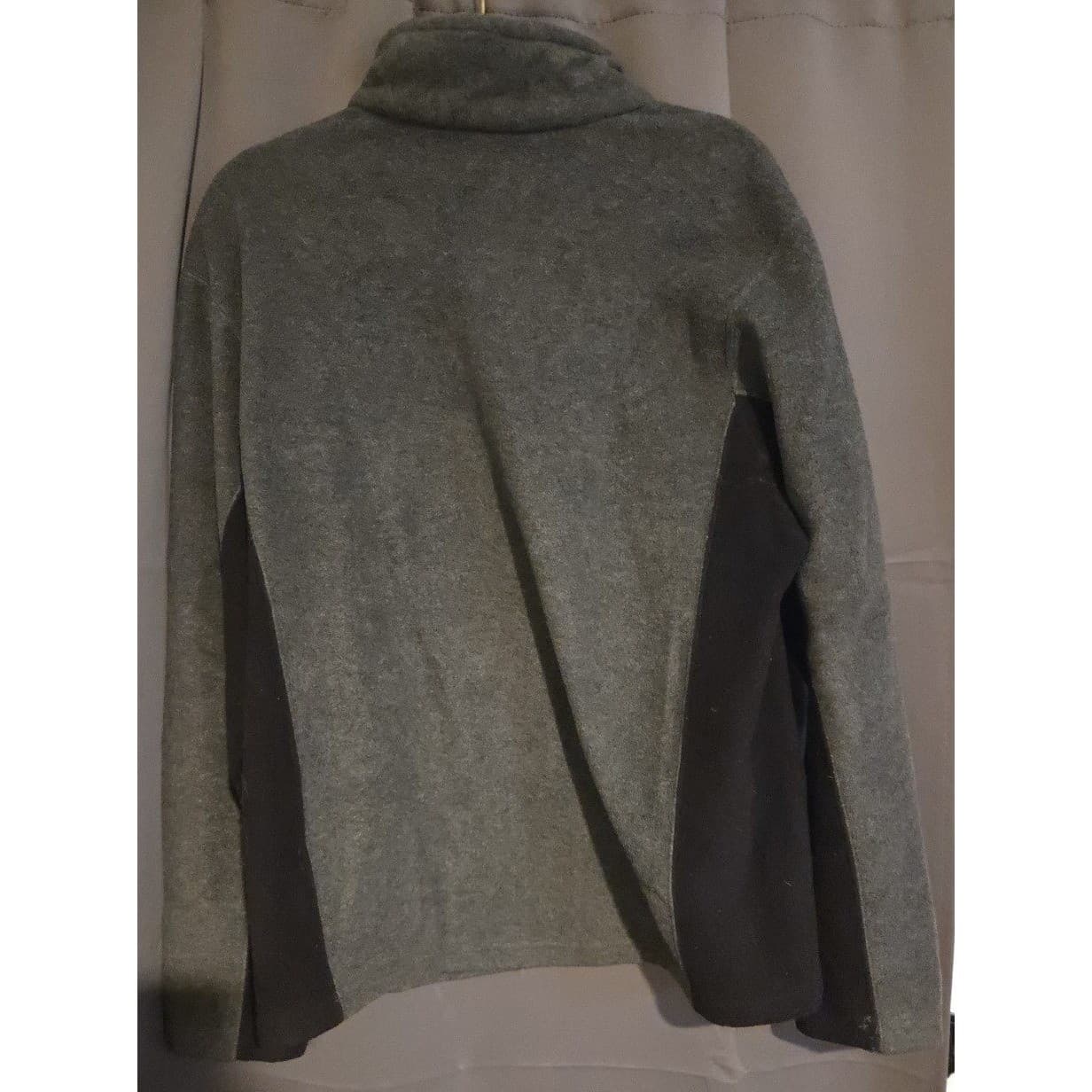 Boca Classics Quarter Zip Fleece Pullover, Grey Black Colorblock, Men's Large - Thumbnail 4