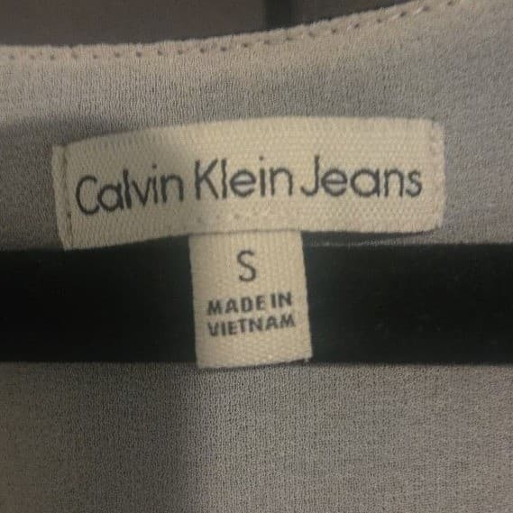 Calvin Klein Jeans Blue White Striped Double Layer Tank Top, Women's Small - Thumbnail 5