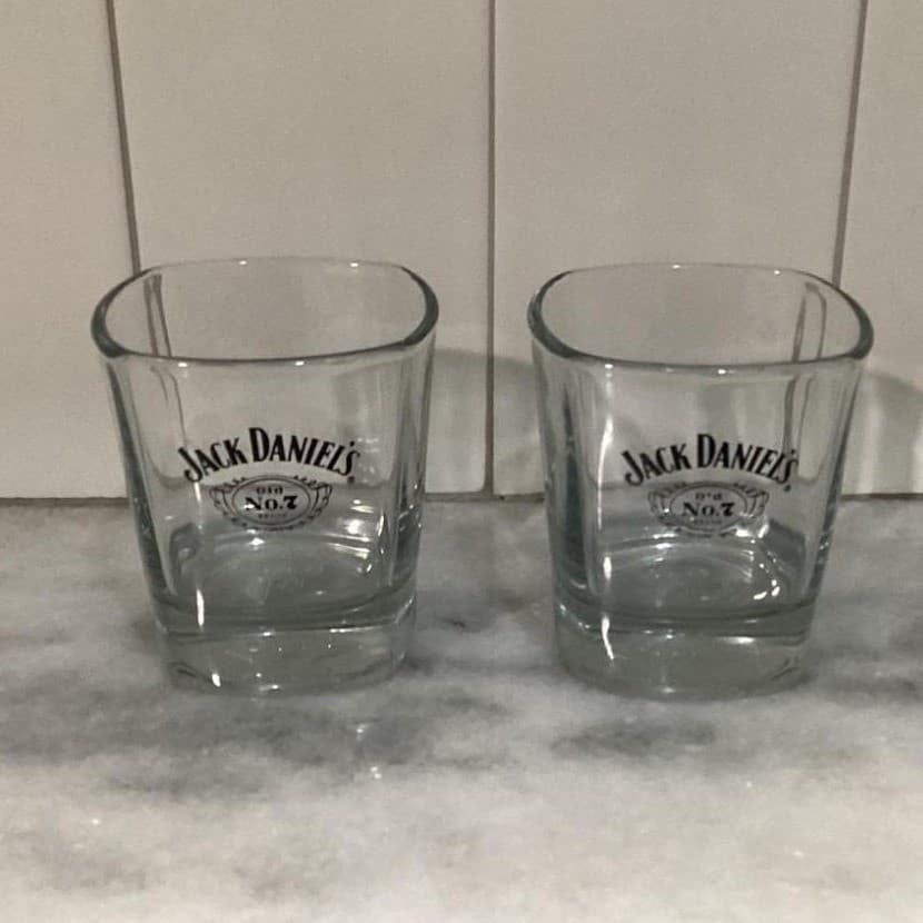 Jack Daniels Old No. 7 Lowball Glasses, Set of 2, Weighted Bottom Emboss Barware - Thumbnail 8