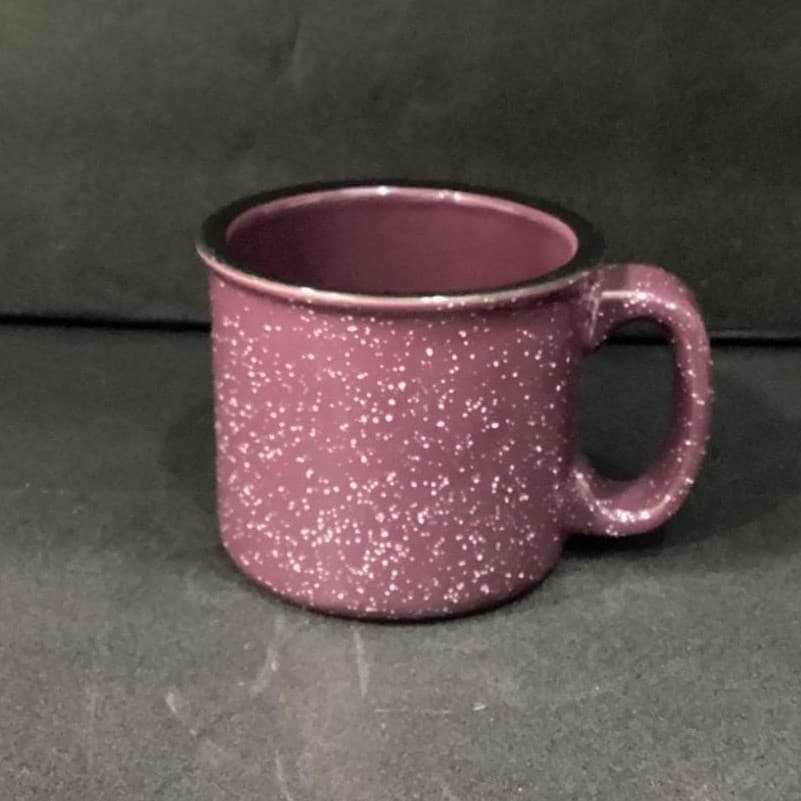 Vermont Maroon Speckled Camper Style Mug, Rustic Moose Design Ceramic Coffee Cup - Thumbnail 10