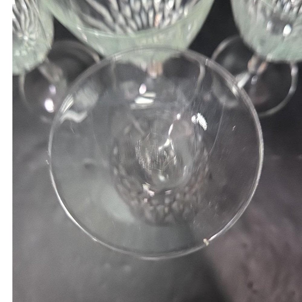 Cristal D'Arques Crystal Wine Glasses, Diamant Collection, Set of 4, Vintage - Thumbnail 4