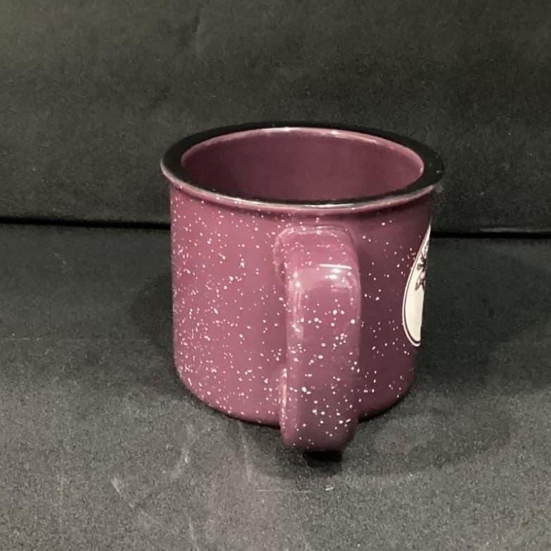 Vermont Maroon Speckled Camper Style Mug, Rustic Moose Design Ceramic Coffee Cup - Thumbnail 9
