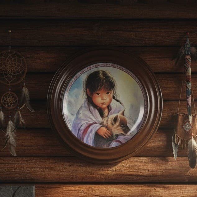 Bradford Exchange "Wrapped in Love" Collectors Plate, Children Of The Land