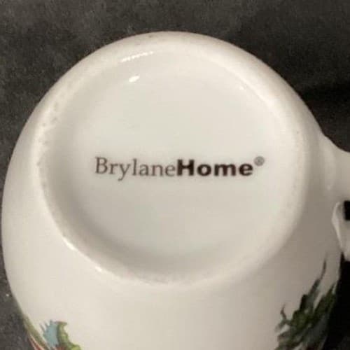 BrylaneHome Christmas Jolly Time Coffee Cups, Set of 4, Holiday Ribbon Design - Thumbnail 5