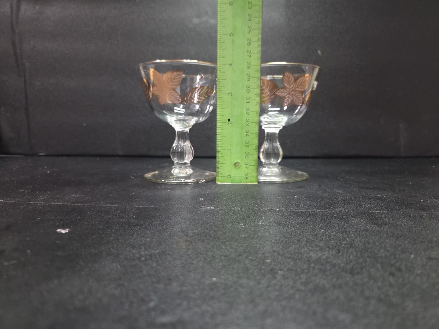 Libbey Gold Leaves Cordial Stems, Cocktail Glass Set, Liquor Glasses, Fall Decor - Thumbnail 9