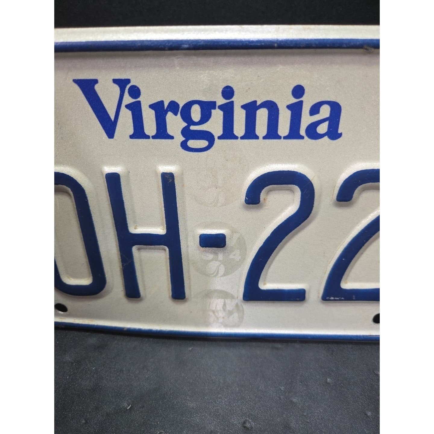 Virginia License Plate GOH-221, Blue White Embossed Collectible, Vintage 1994 - Thumbnail 6