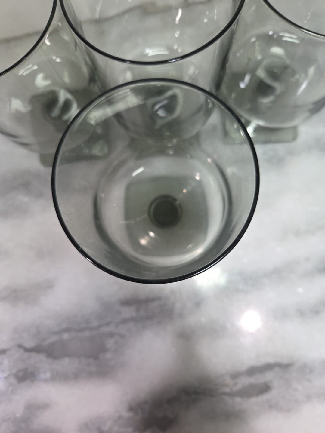 Federal Glass Nordic Midnight Juice Glasses, Set of 4, Square Base, A Monogram - Thumbnail 6