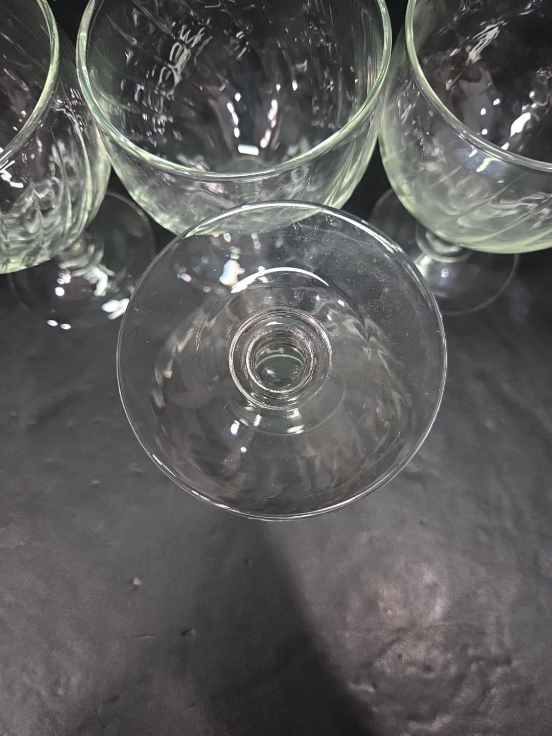 Gorham Style Wine Goblets, Verona Swirl Goblets, Vintage Glassware, Set of 4 - Thumbnail 7