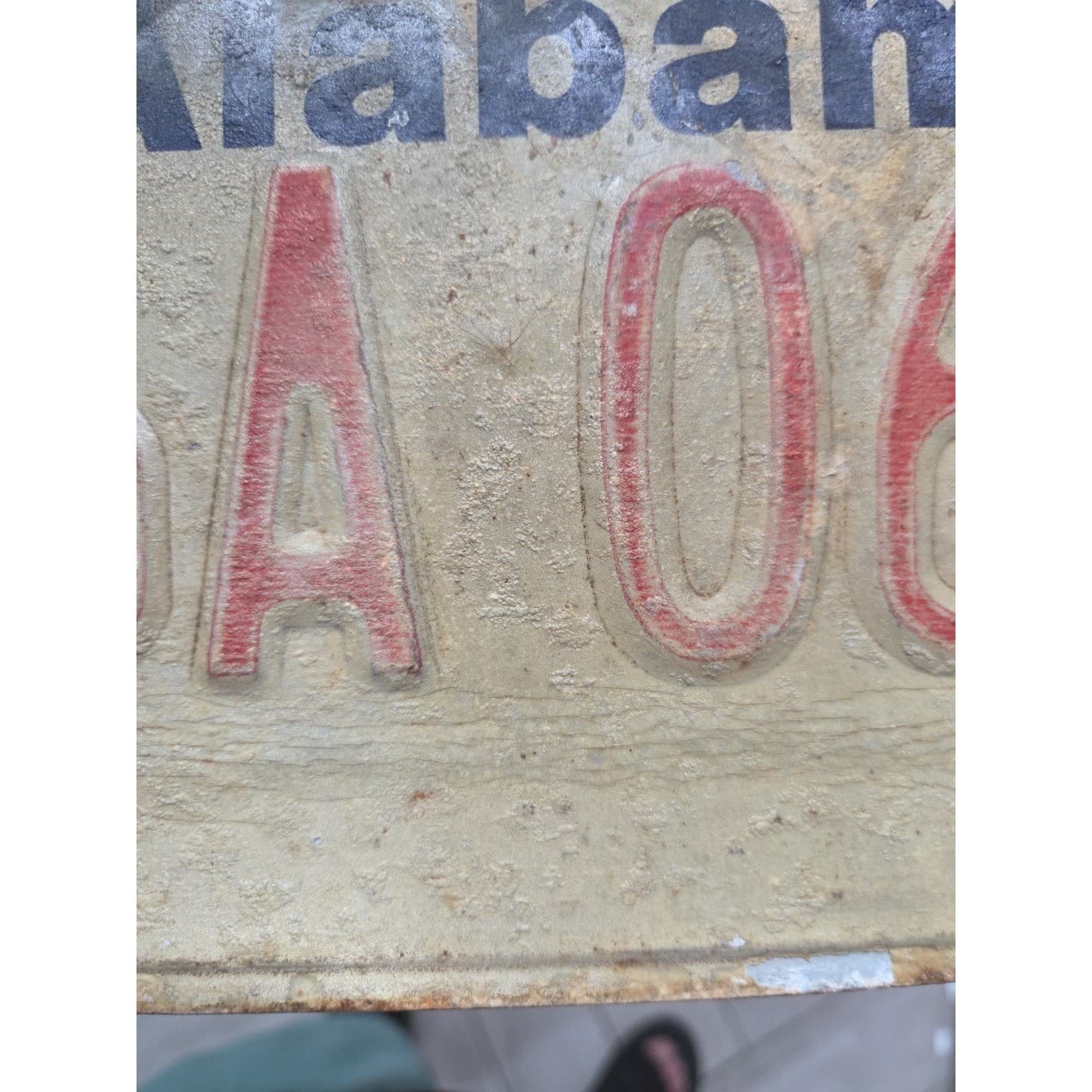 Alabama License Plate 56A 0697, Heart of Dixie, Embossed Metal Tag, Vintage 1987 - Thumbnail 6
